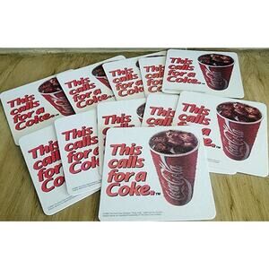 Vintage Coke Coca Cola Cardboard Coasters This Calls For A Coke 1993 Lot Of 11